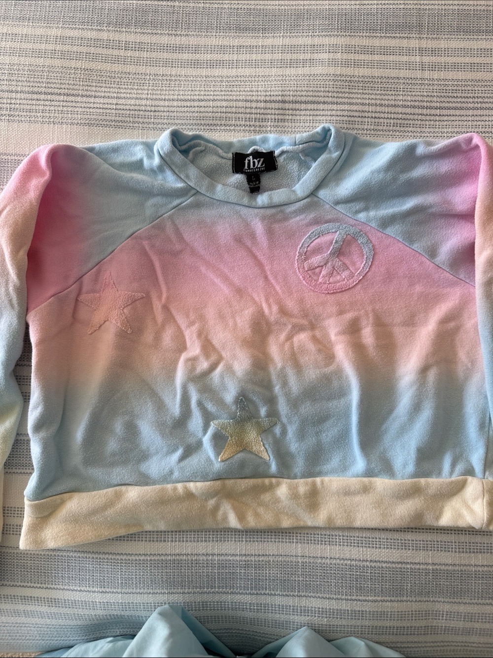 Flowers by Zoe Pastel Ombre Sweatshirt in Pink, Blue, Cream